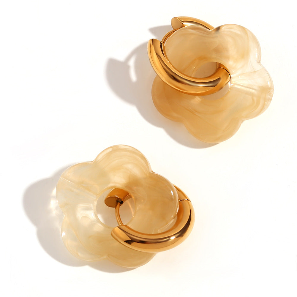 Trauma Buds Bloom Hoops