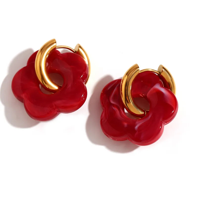 Trauma Buds Bloom Hoops