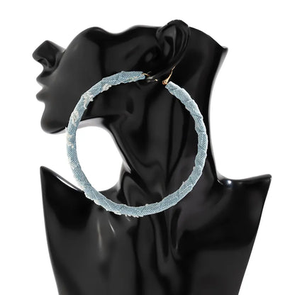 Big Determination Denim Hoops