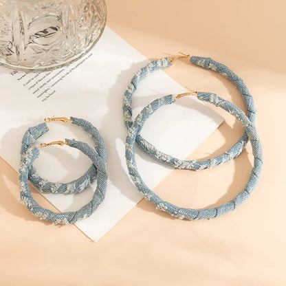 Big Determination Denim Hoops