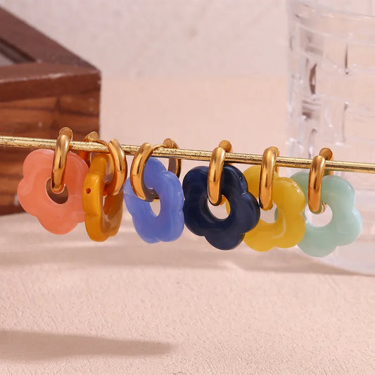 Trauma Buds Bloom Hoops